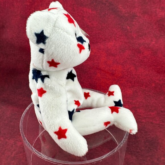 TY BEANIE BABIES BABY "GLORY" PLUSH STUFFED BEAR PATRIOTIC, RARE - Picture 4 of 6